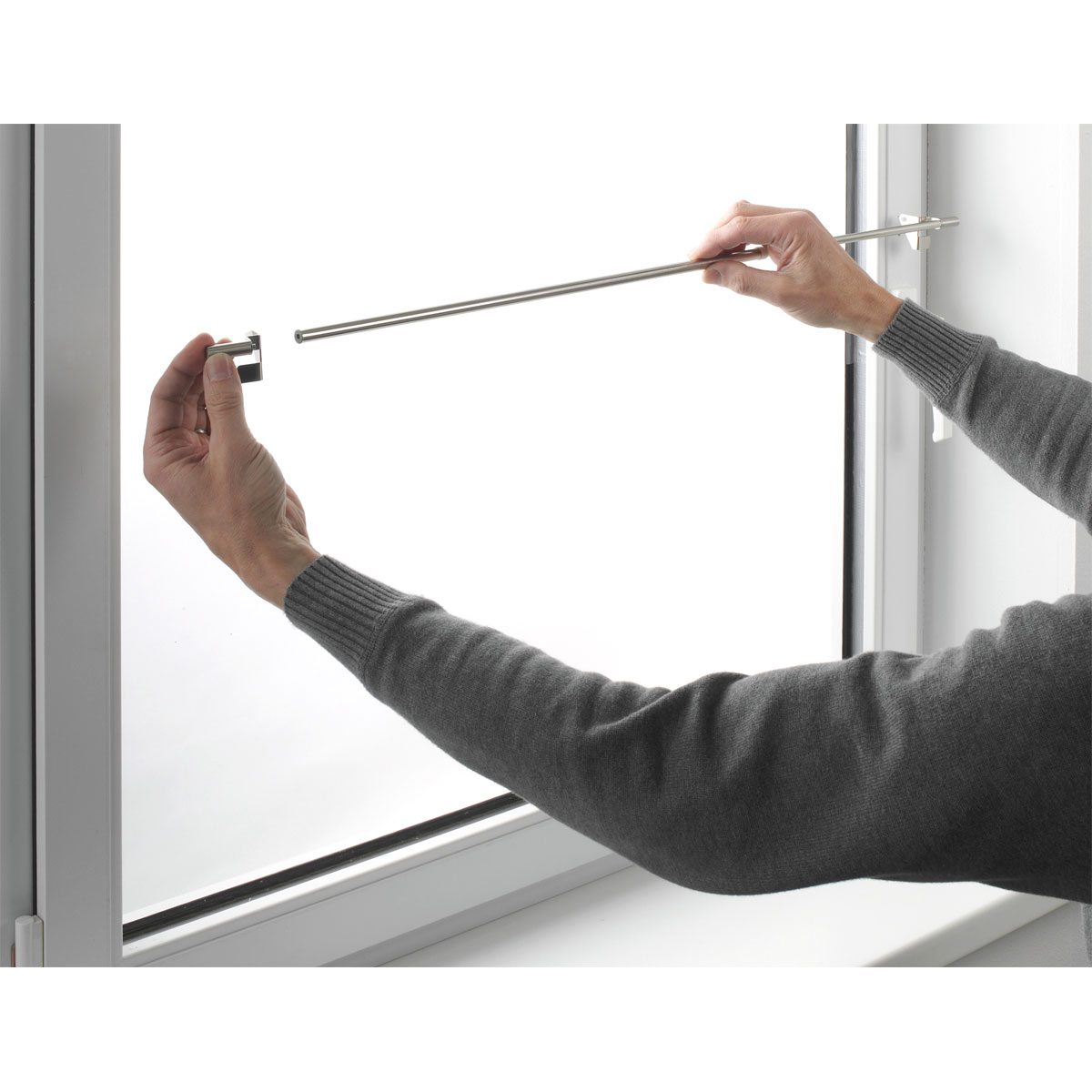 Gardinia Klemmstange Press und Go Filigrano Kugel silber 80-110 cm Bild 4