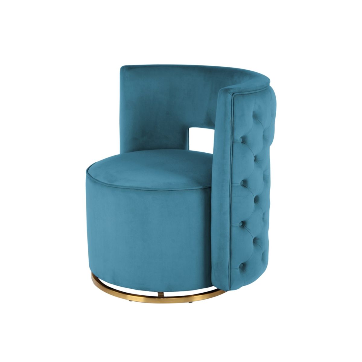 Sessel Drehsessel Beverly 125 petrol gold