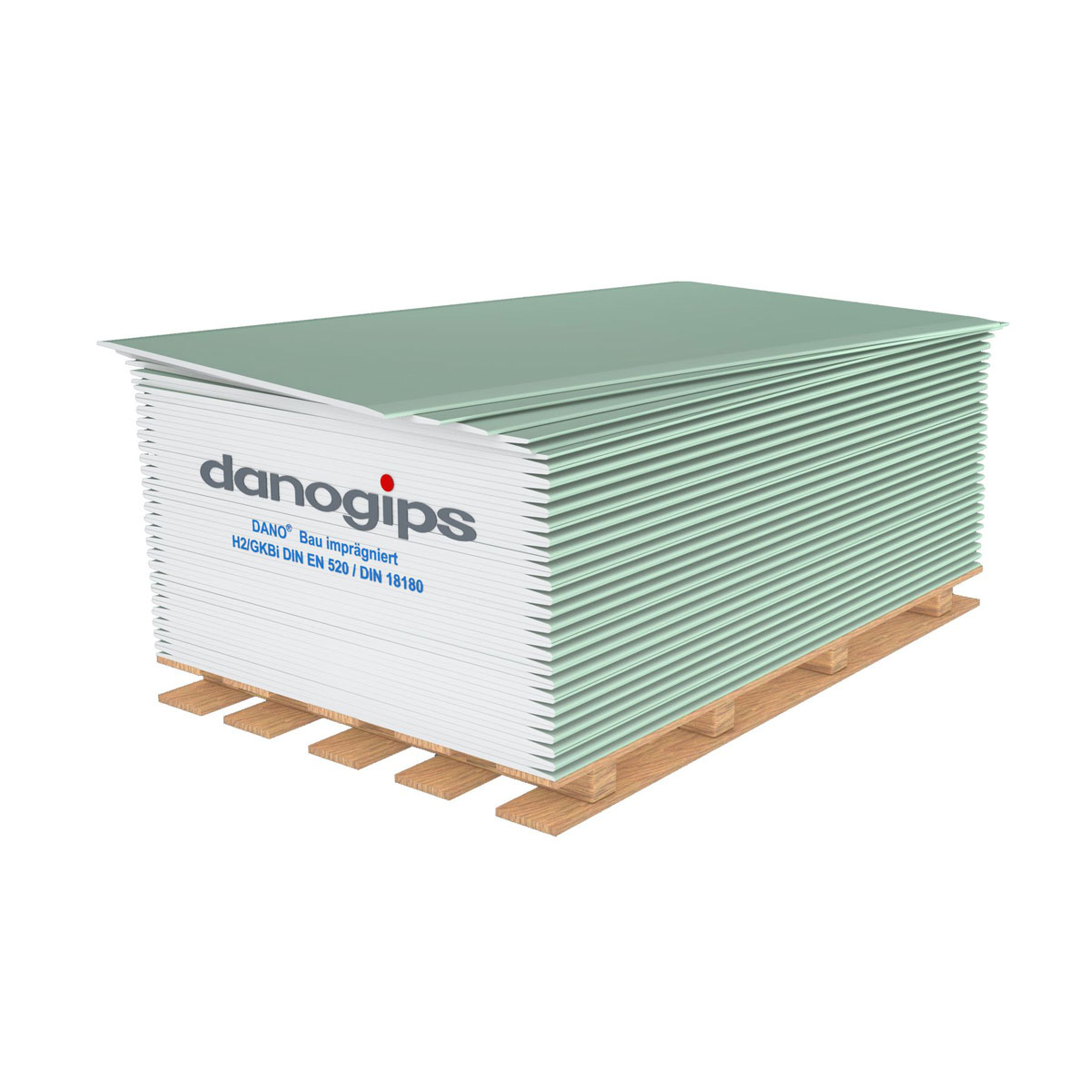 Danogips Gipskartonplatte „Bau“, 2000x1250x12,5 mm, imprägniert