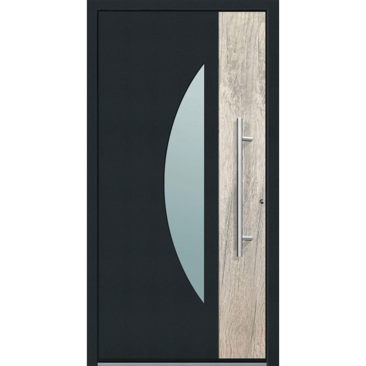 Aluminium Sicherheits-Haustür Modena Superior 60 mm anthrazit 100 x 210 cm Anschlag rechts inkl Griffset Bild 1