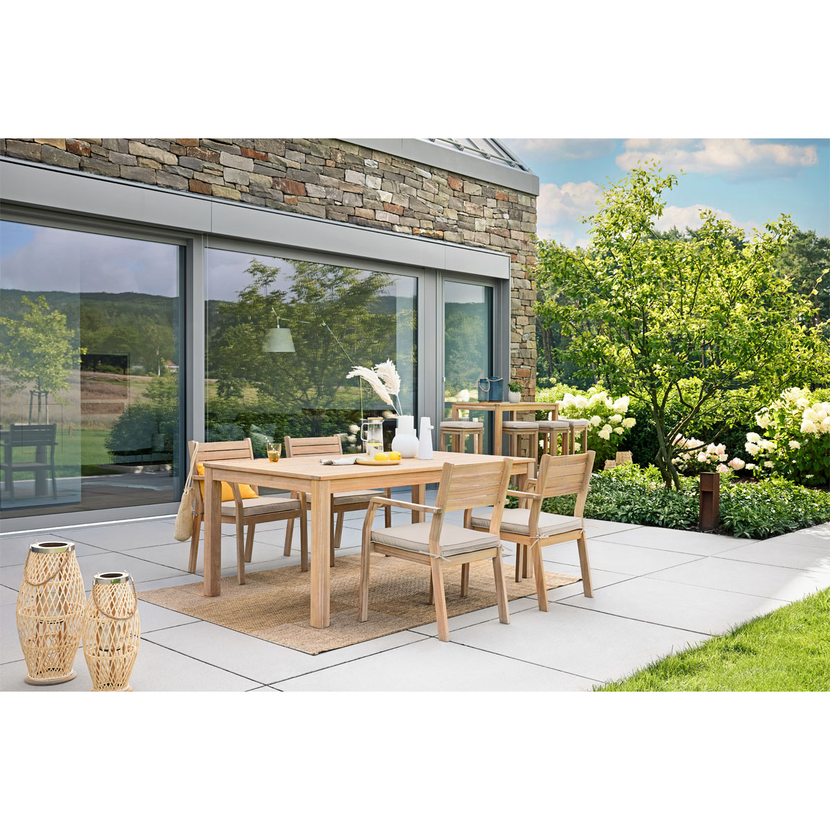 Haveson Gartentisch Mykonos Akazienholz 180 x 75 x 100 cm Bild 7