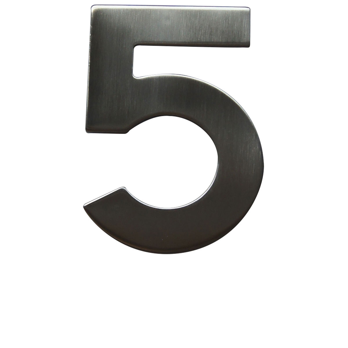 Alpertec Hausnummer 5 Edelstahl satiniert