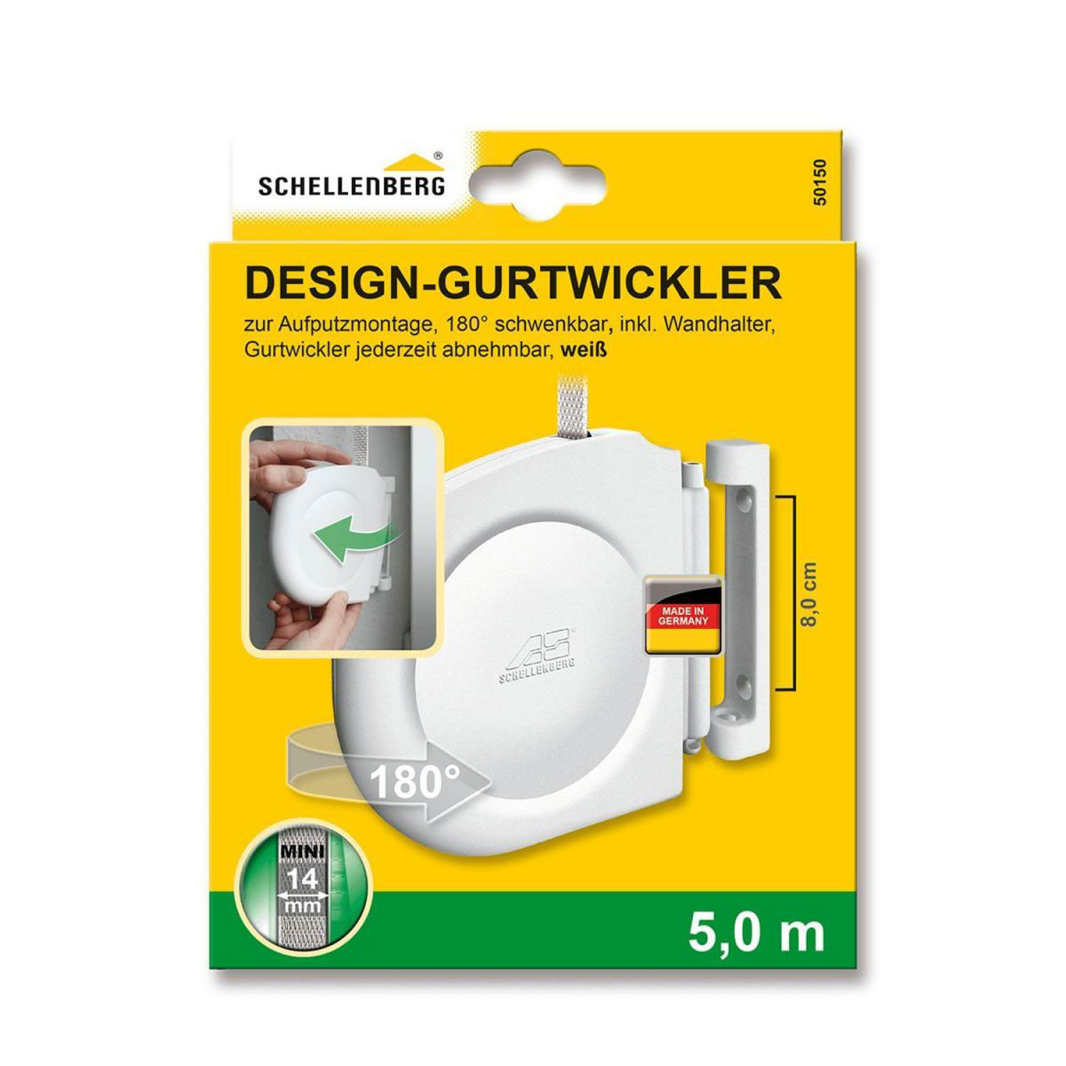 Schellenberg Design-Aufschraubwickler Mini weiß Bild 2