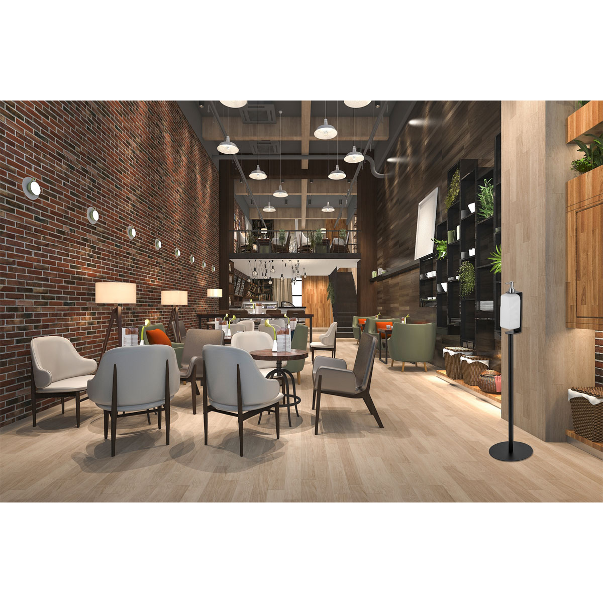 Wenko  Desinfektions-Ständer klein universelle Halterung mit Standfuß für Desinfektionsmittel-Spender mit Gewinde für Pumpköpfe Bild 9