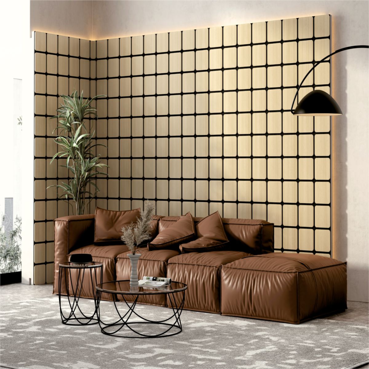 Quadrum Akustikpaneele Echtholzoberfläche Eicheoptik