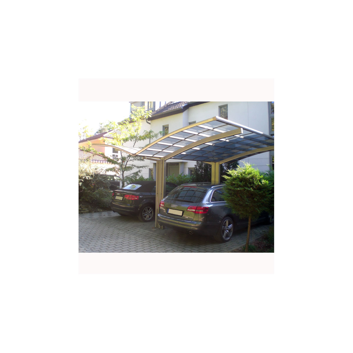 Ximax Carport Alu Portoforte 110 Y-Ausführung Edelstahl-Look Bild 4