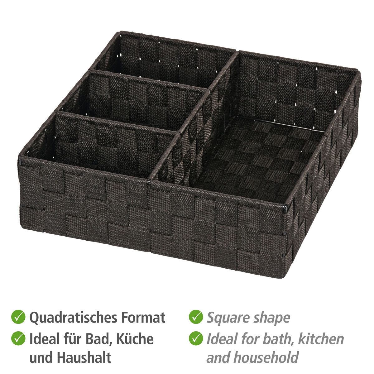 Wenko Organizer Adria schwarz 4 Fächer Bild 3