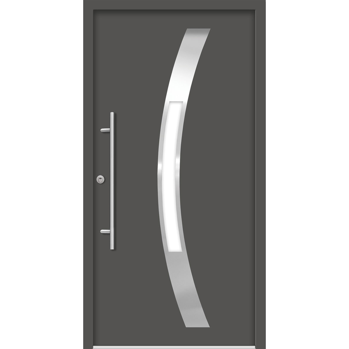 SplenDoor  Premium-Haustür Passivedoor Goeteborg RC2 energiesparend einbruchsicher anthrazit 100 x 200 cm links Bild 1