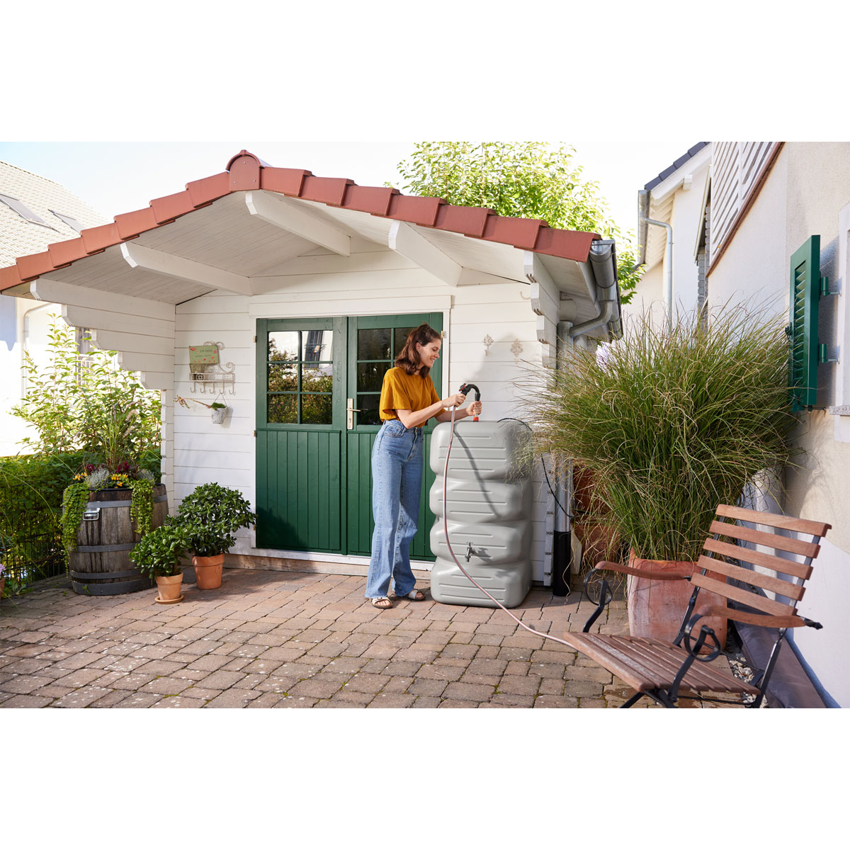 Garantia  Gartentank Cubus 340 Liter betongrau Bild 6