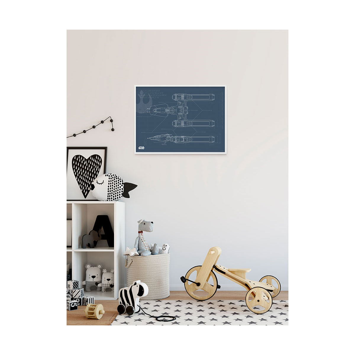 Komar  Wandbild Star Wars EP9 Blueprint Y-Wing 70x50 cm Bild 3