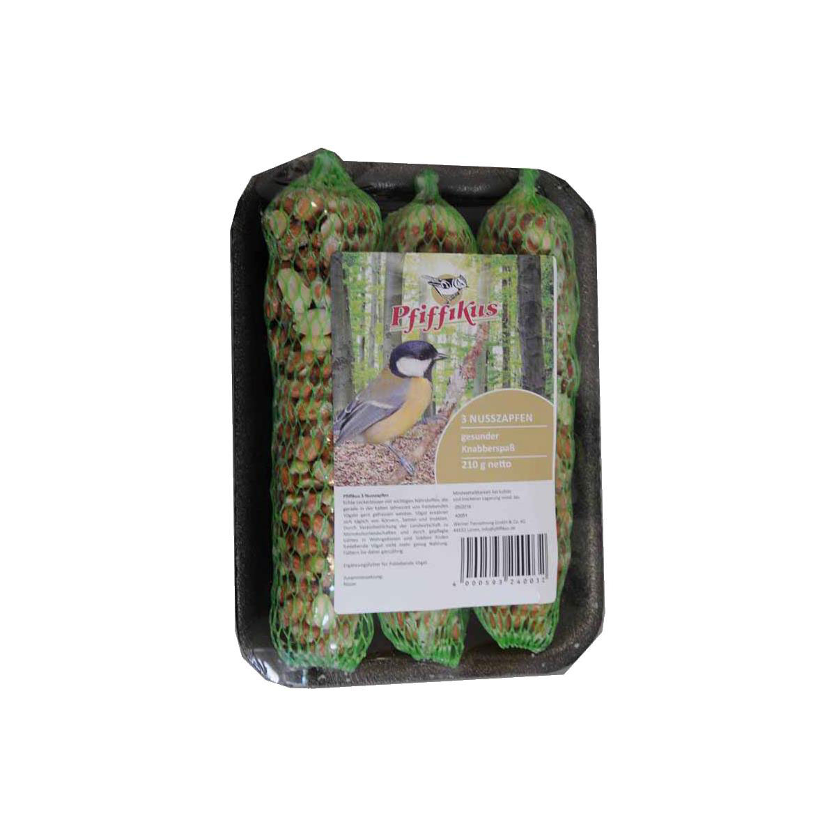 Germany product data sample: Pfiffikus Nusszapfen 3 Stk.