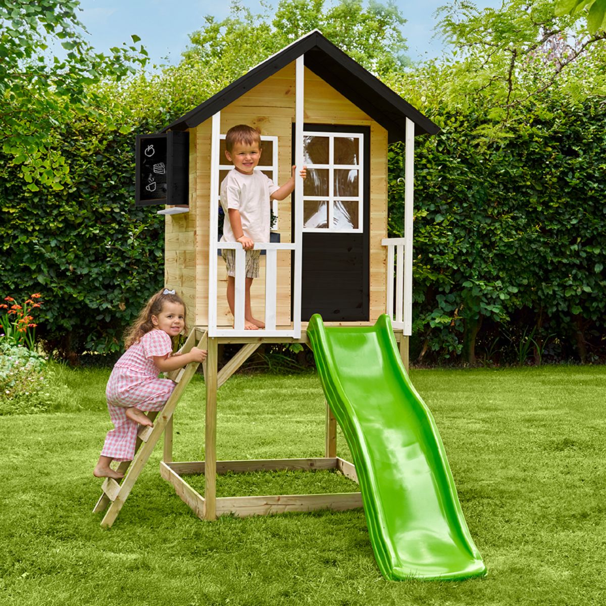 Zwerkules Spielhaus Holli 1 inkl. Rutsche 270x148x224 cm