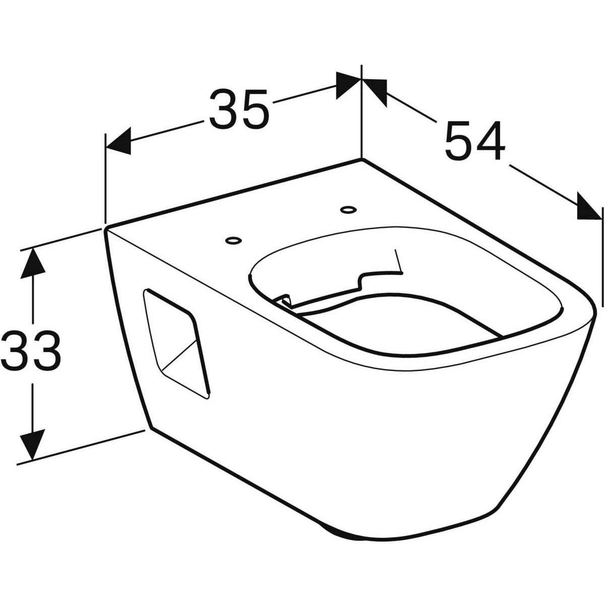 Geberit Wand-Tiefspül-WC Renova 35 x 54 x 33 cm Bild 6