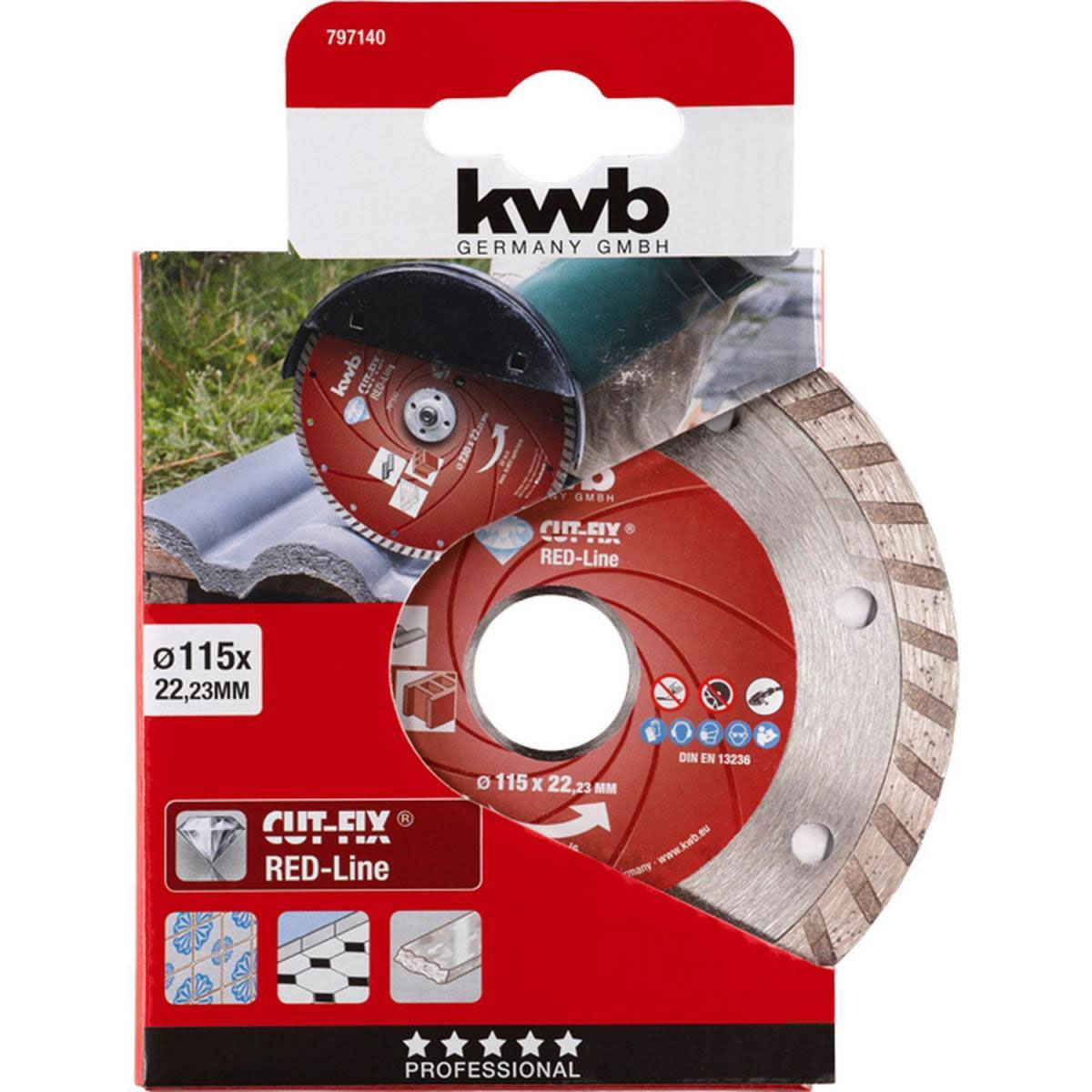 kwb  Trennscheiben Cut-Fix Red-Line Diamant Durchmesser 115 mm Bild 2