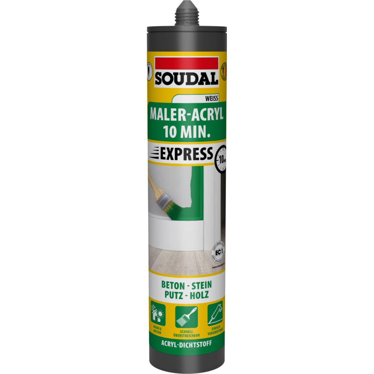 Soudal Maleracryl 10 Min 300 ml weiss Bild 1