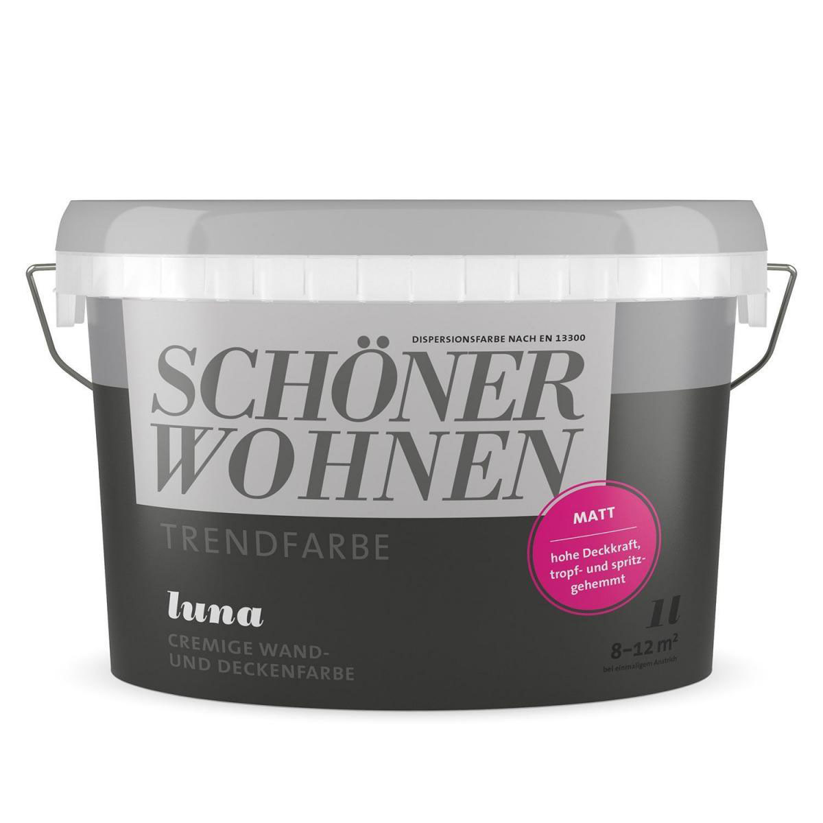 Schöner Wohnen Farbe Trendfarbe matt Luna 1 L Bild 1