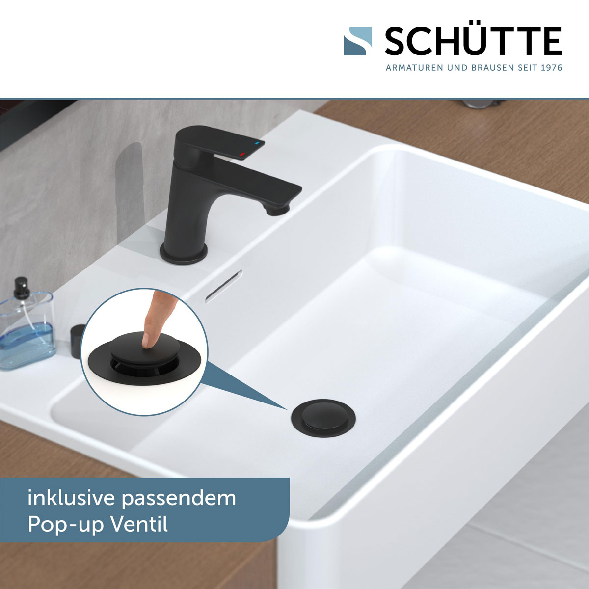 Schütte Waschtischarmatur Boston schwarz Bild 7