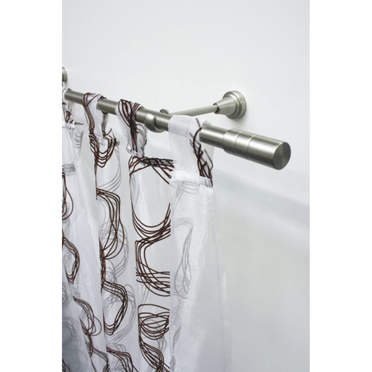 Gardinia Gardinenstange Ally 1-Lauf Durchmesser 19 mm 160 cm Edelstahl-optik Bild 2