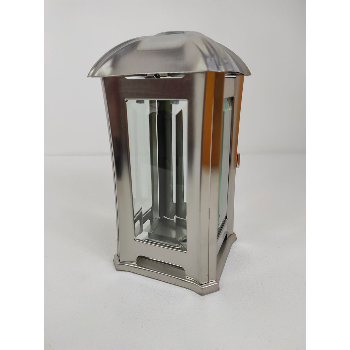 Grablampe Edelstahl mit Facettenglas matt