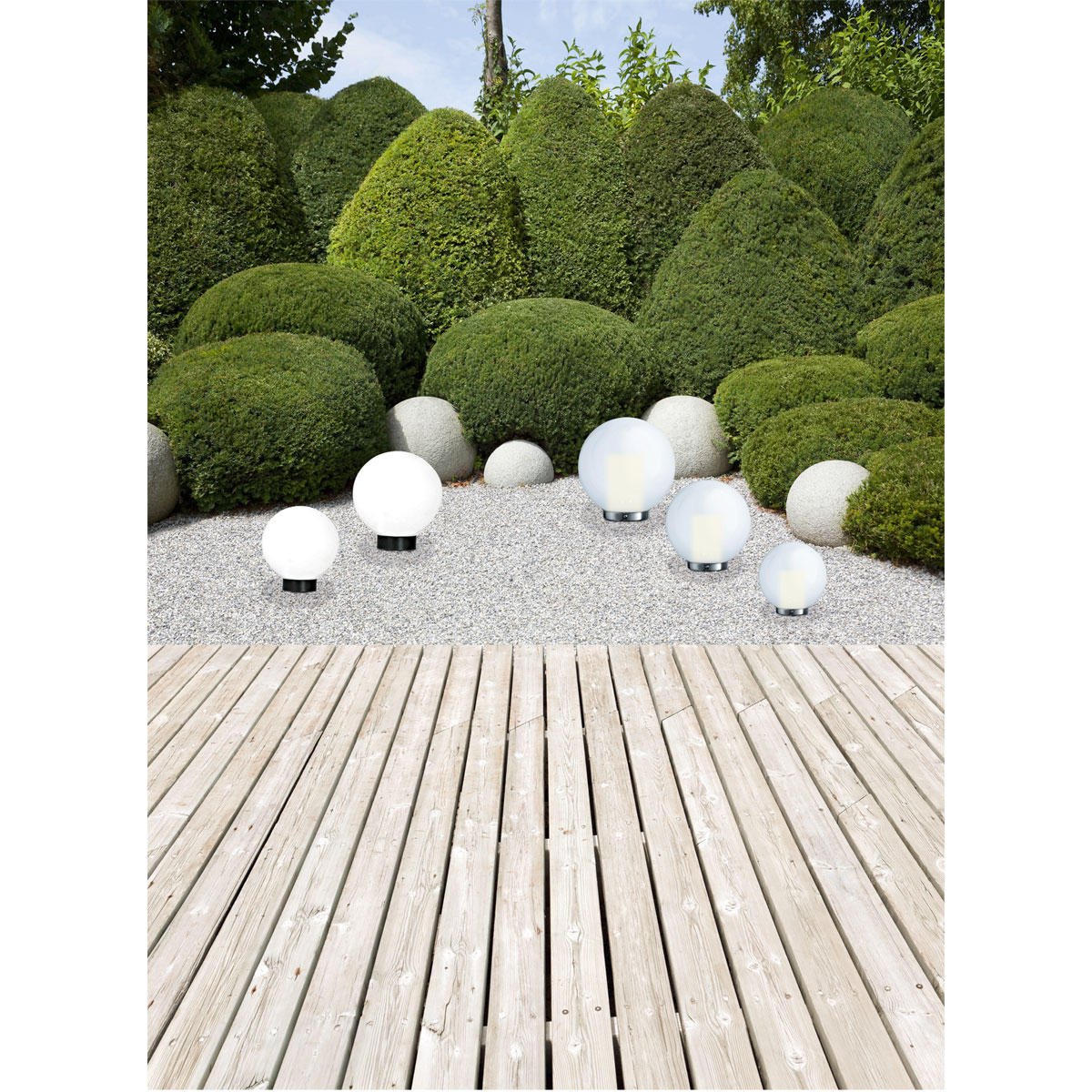 näve Kugelerdspießleuchte Durchmesser 30 cm schwarz Bild 8