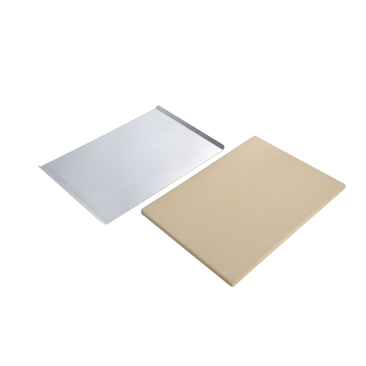 Rothmann Pizzastein rechteckig inkl Alu-Servierbrett 44 x 1,2 x 30 cm Bild 2