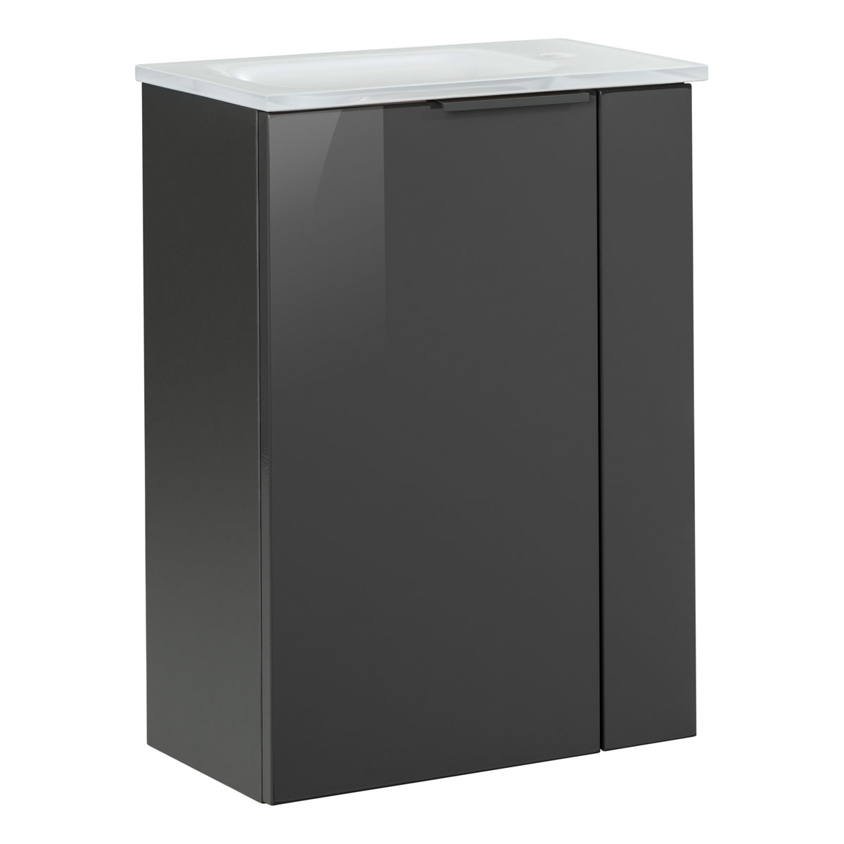 Fackelmann  Gäste-WC Waschtischunterschrank links SBC 440 x 600 x 243 mm anthrazit Bild 3