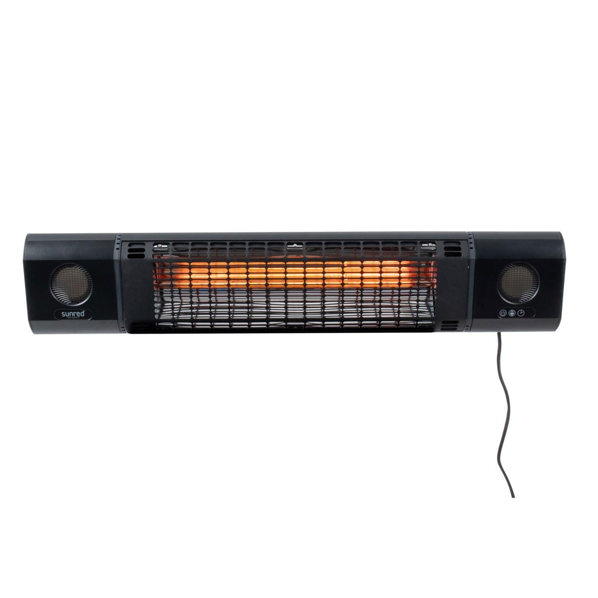 SUNRED Sundred Wandheizstrahler Sun and Sound Ultra Wall Black 2000 Watt mit Soundsystem Bild 1