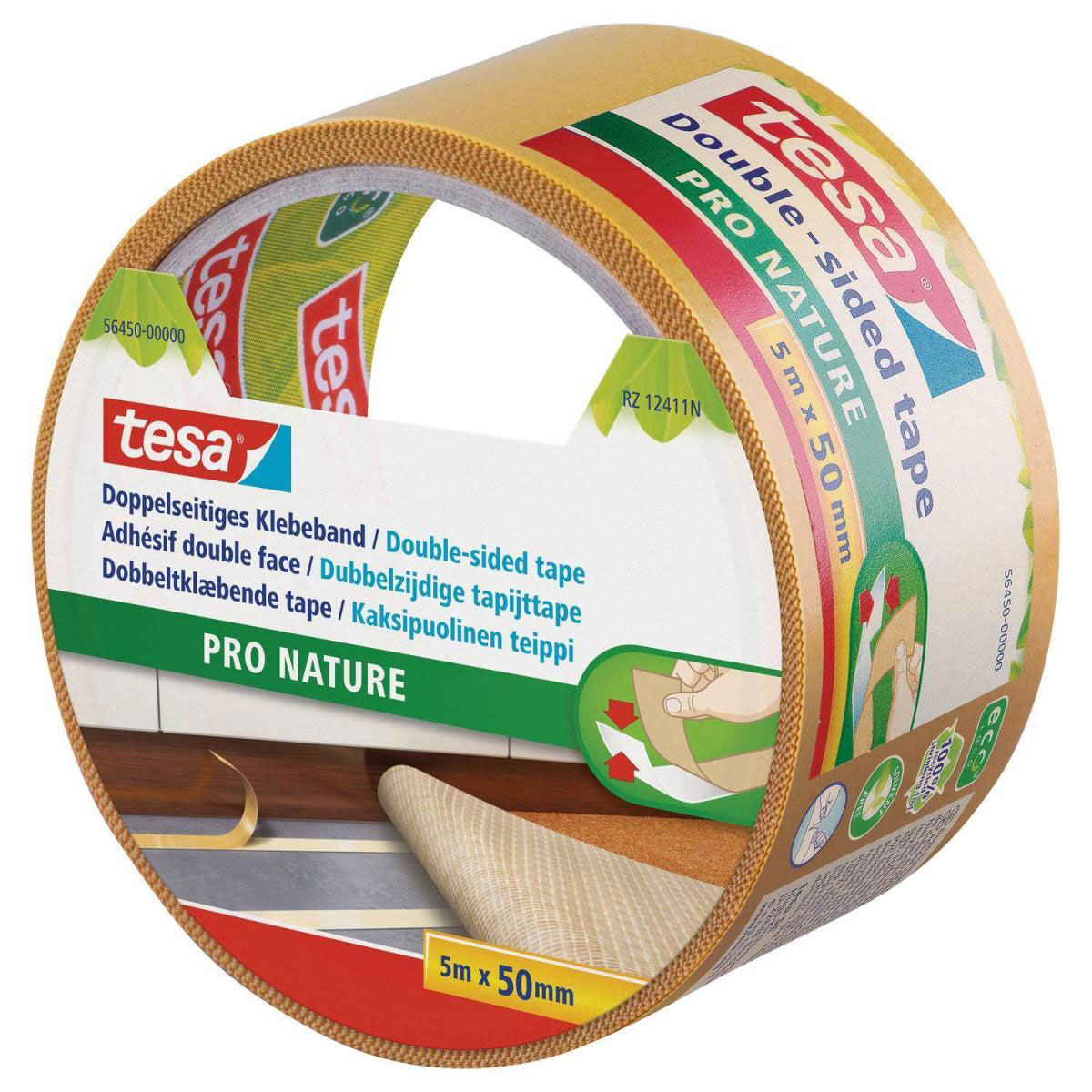 Tesa Doppelseitiges Klebeband Eco Fixation 5m x 50 mm Bild 2