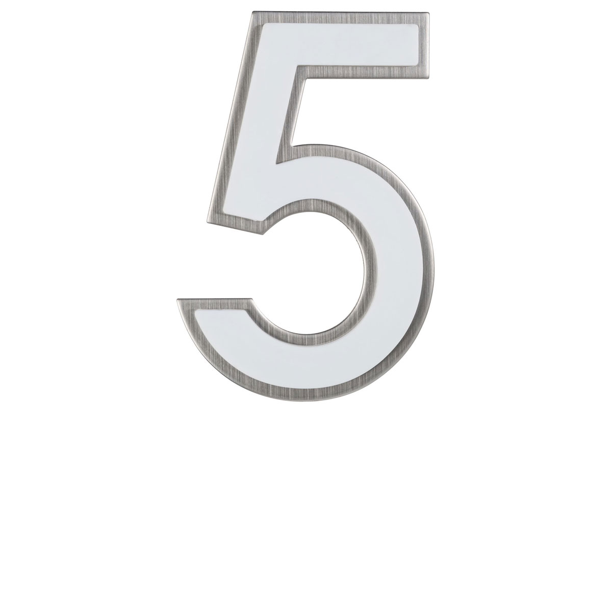 Alpertec Hausnummer 5 nachtleuchtend Edelstahl satiniert Bild 1