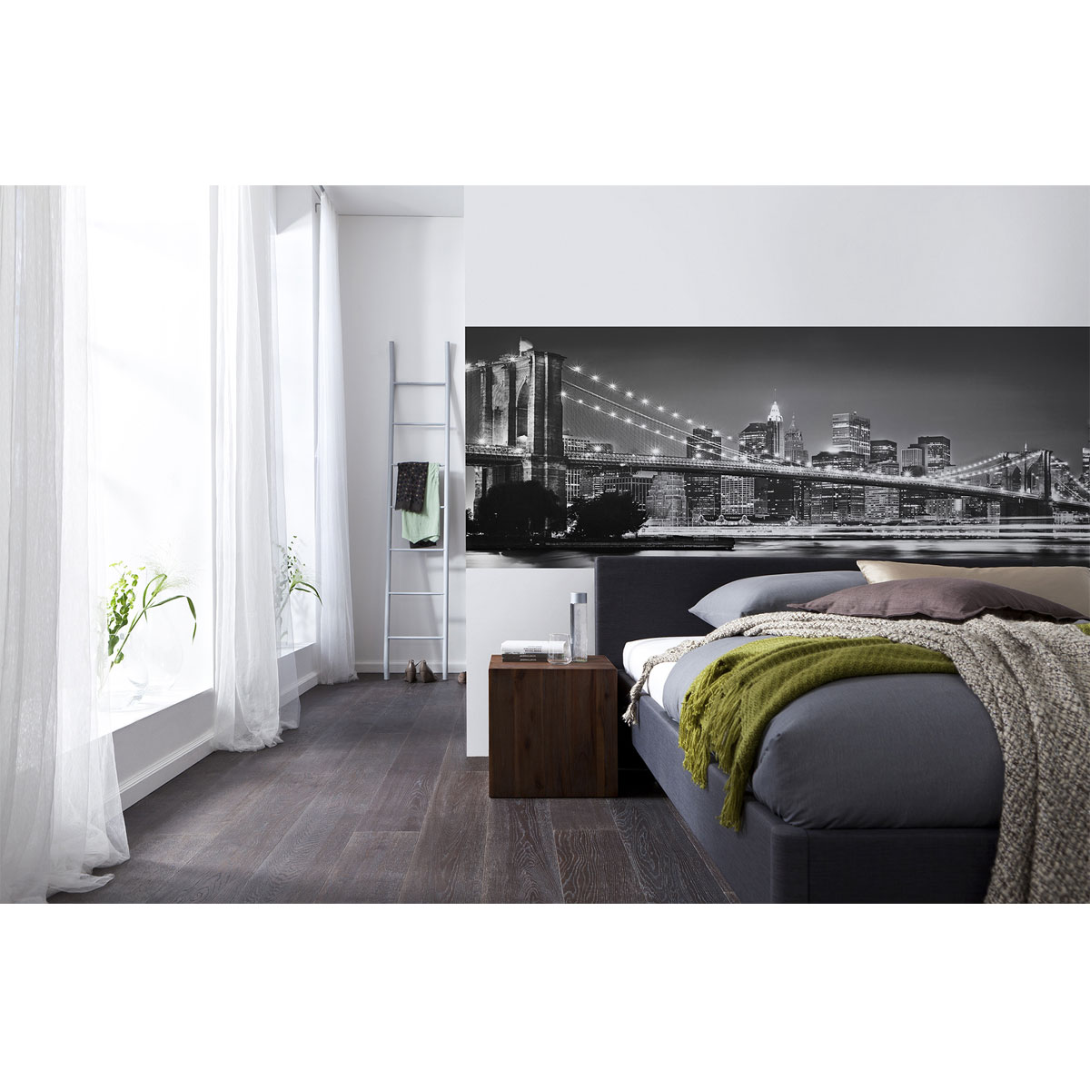 Komar  Papier Fototapete Brooklyn Bridge 368x127 cm Bild 1