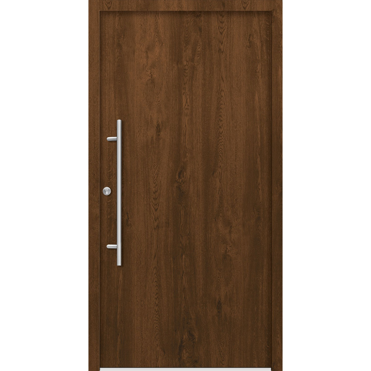 SplenDoor  Premium-Haustür Passivedoor Ribe energiesparend nussbaum 110 x 210 cm links