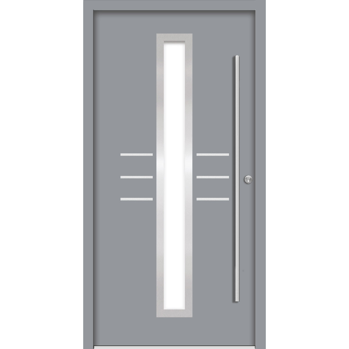 SplenDoor  Premium-Haustür Passivedoor Lund energiesparend grau 110 x 210 cm rechts Bild 1