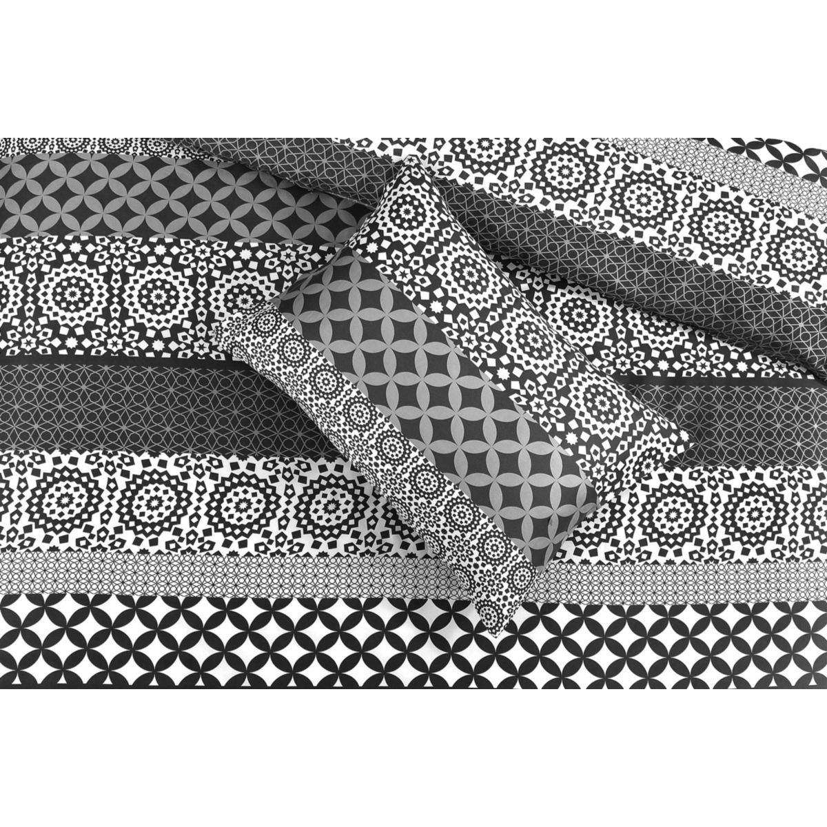 Bettwäsche Stereo 125-AT Schwarz / Weiß 140cm x 200cm Bild 6