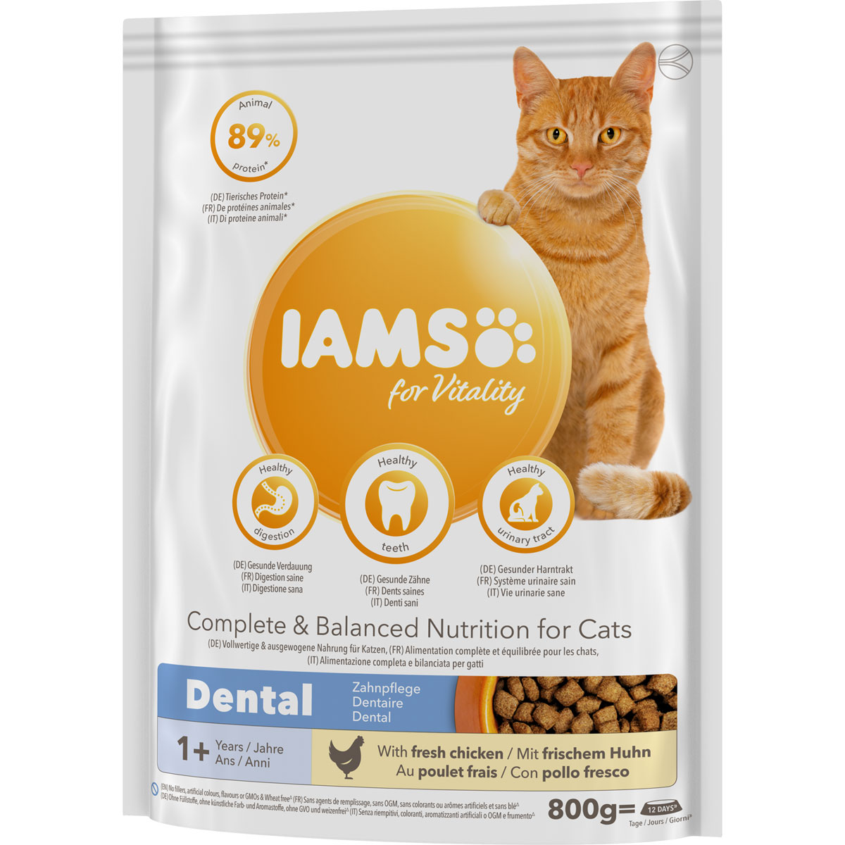 IAMS Trockenfutter Vital Katze Dental Huhn 800 g Bild 1