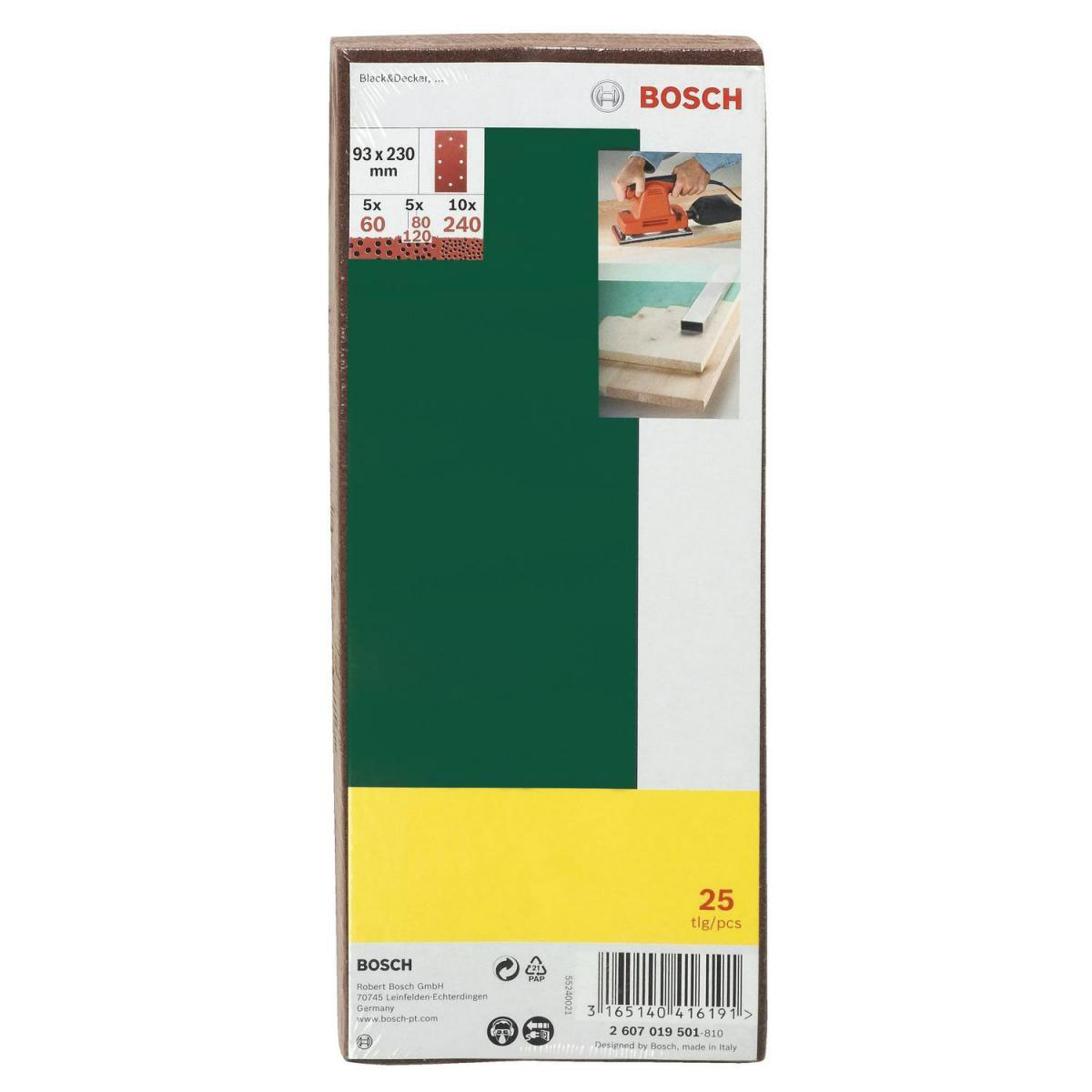 Bosch  Prom Schwingschleifblätter 93 x 230 mm B und D 25 Stück Bild 2