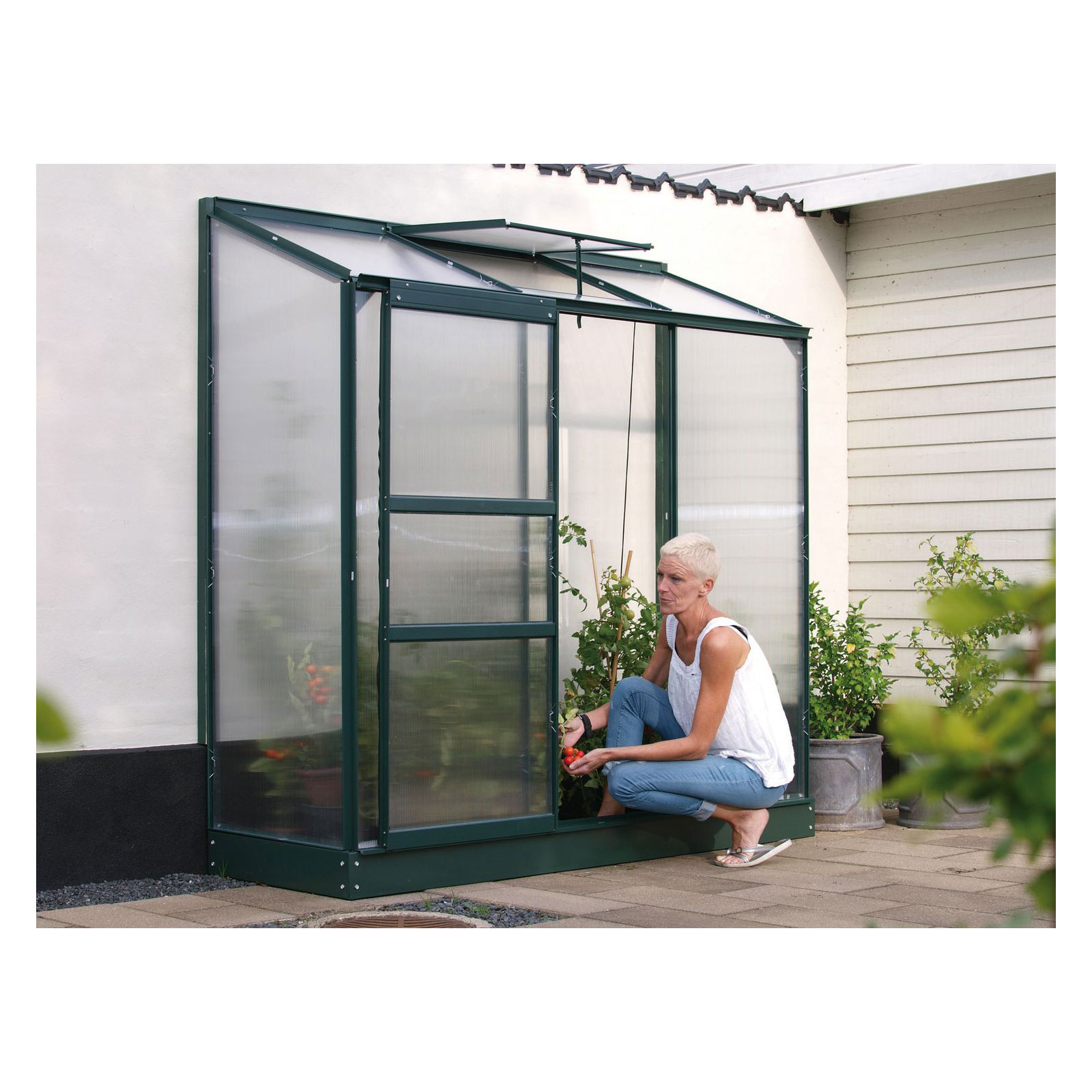 Vitavia Gewächshaus Styx 1300 1,3m² 4 mm Hohlkammerplatten grün