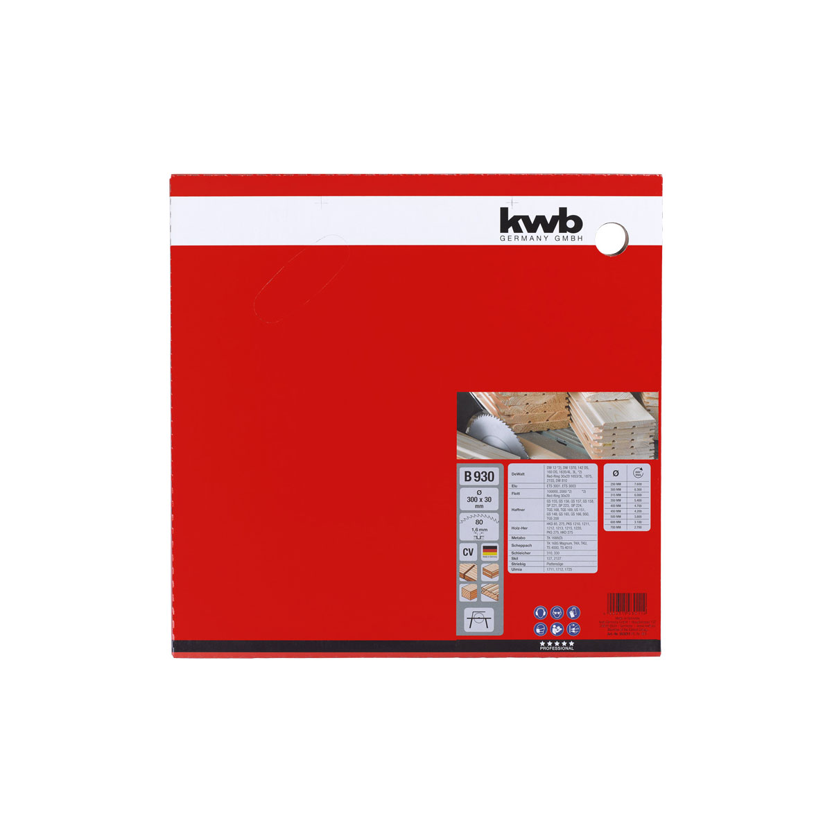 kwb  Profilholz-Kreissägeblätter Durchmesser 300 mm Bild 3