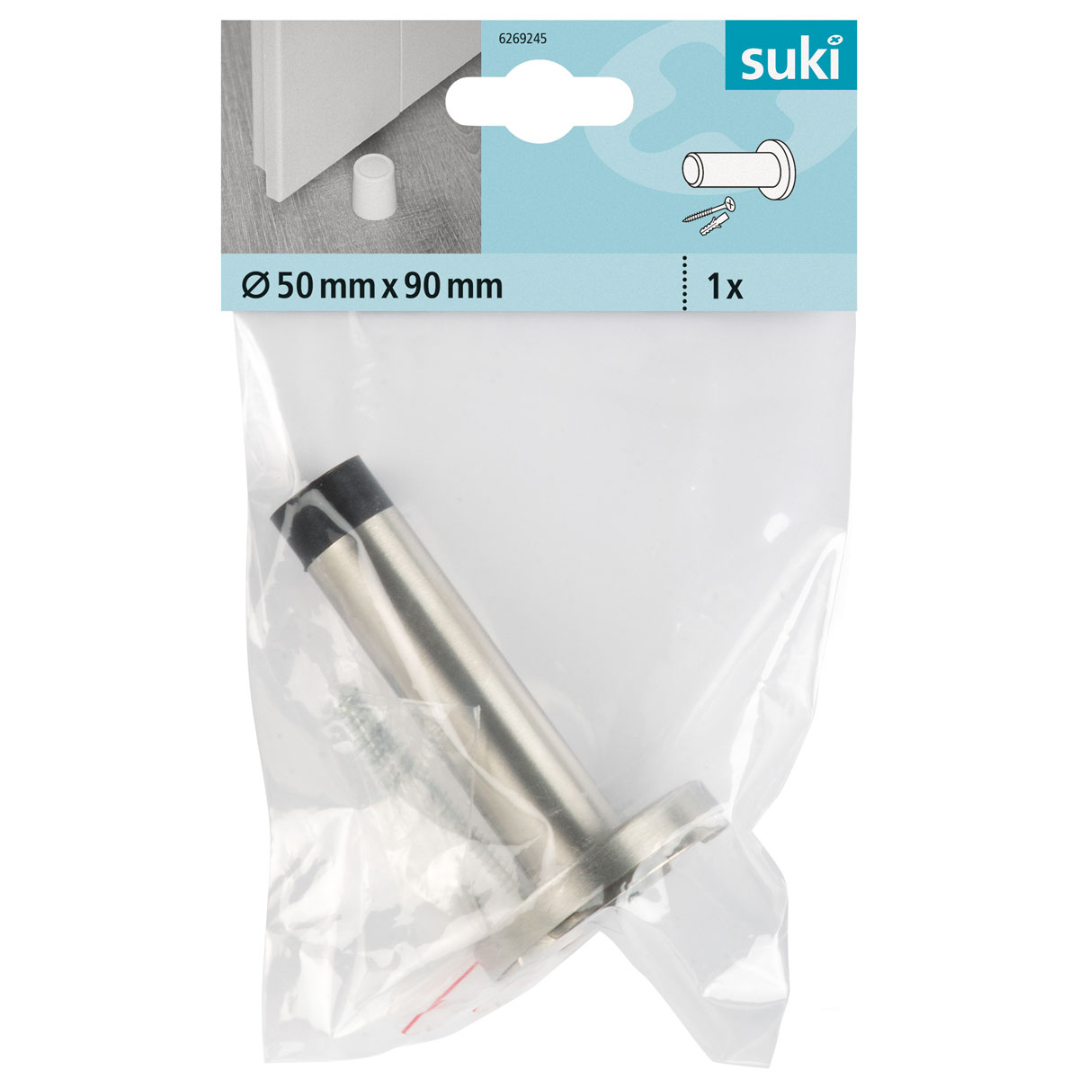 Suki Türstopper mit Schraube 9 cm satiniert Bild 2