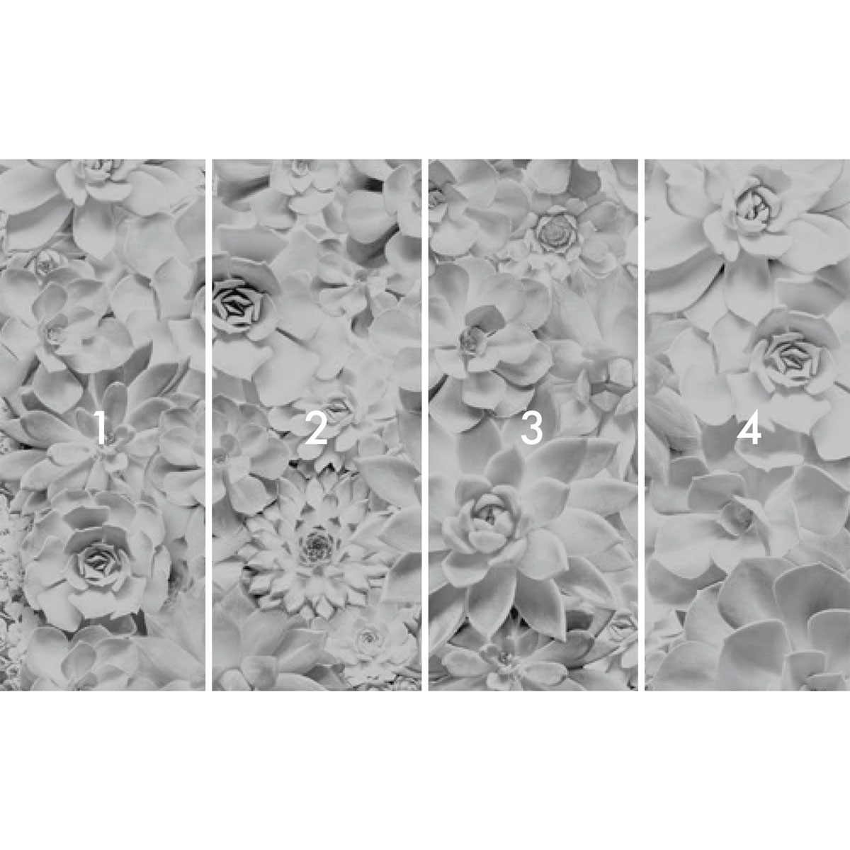 Komar  Vlies Fototapete Shades Black and White 400x250 cm Bild 3