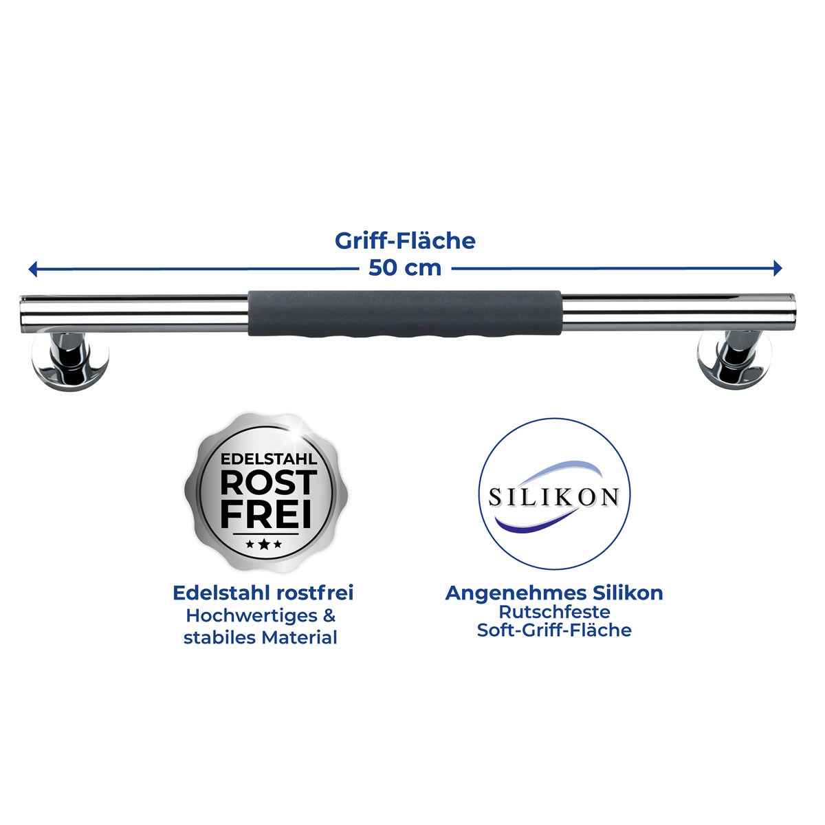 Wenko  Edelstahl Wandhaltegriff Secura 50,5 cm Bild 4