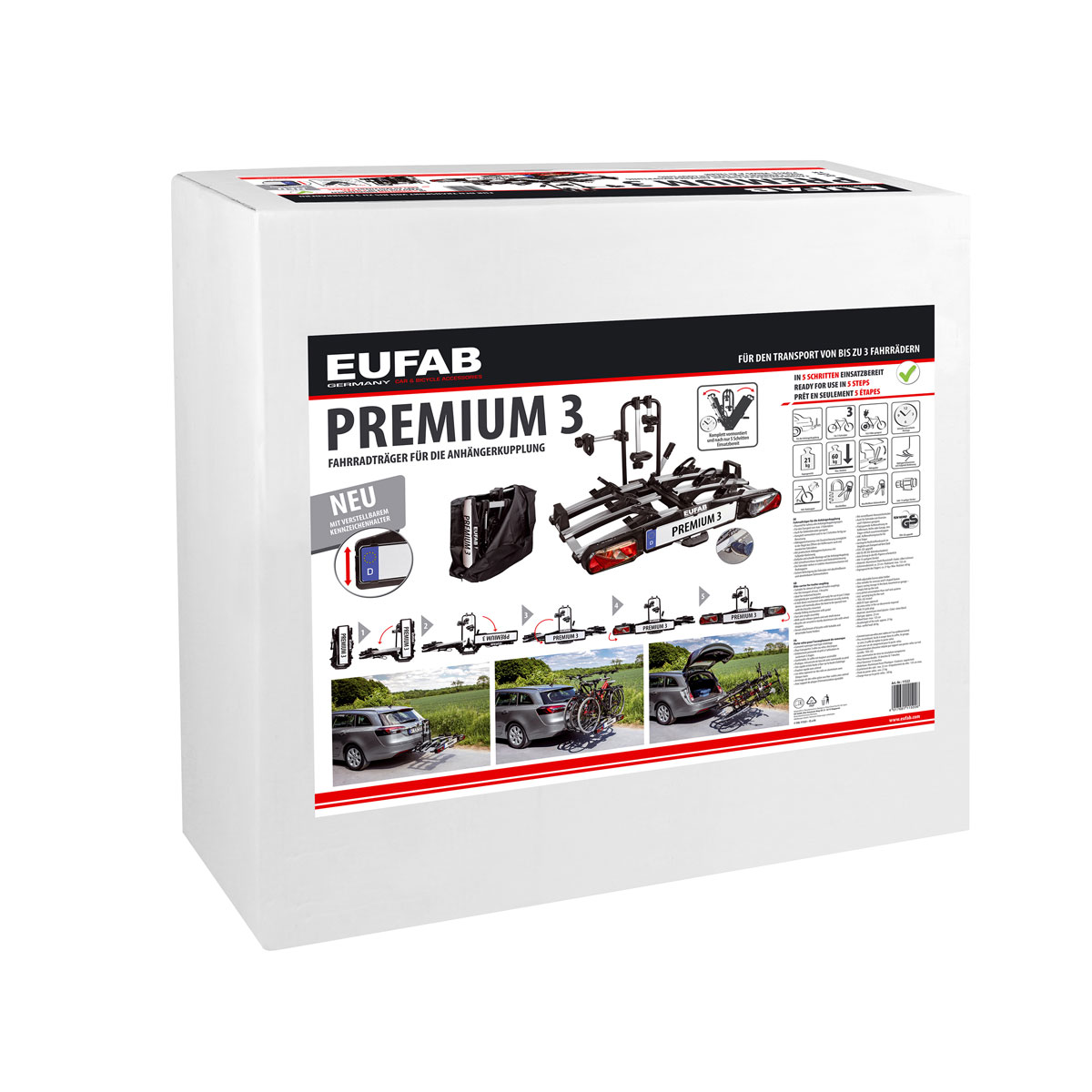 EUFAB Fahrrad-Kupplungsträger Premium III für 3 Fahrräder Bild 10