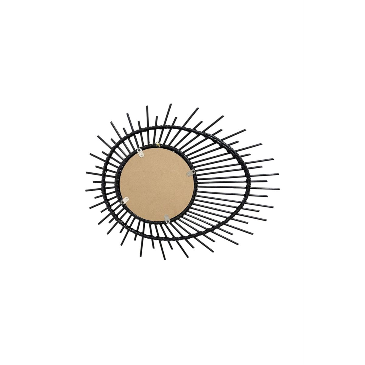 Rattan Spiegel Aina 125 schwarz Bild 3