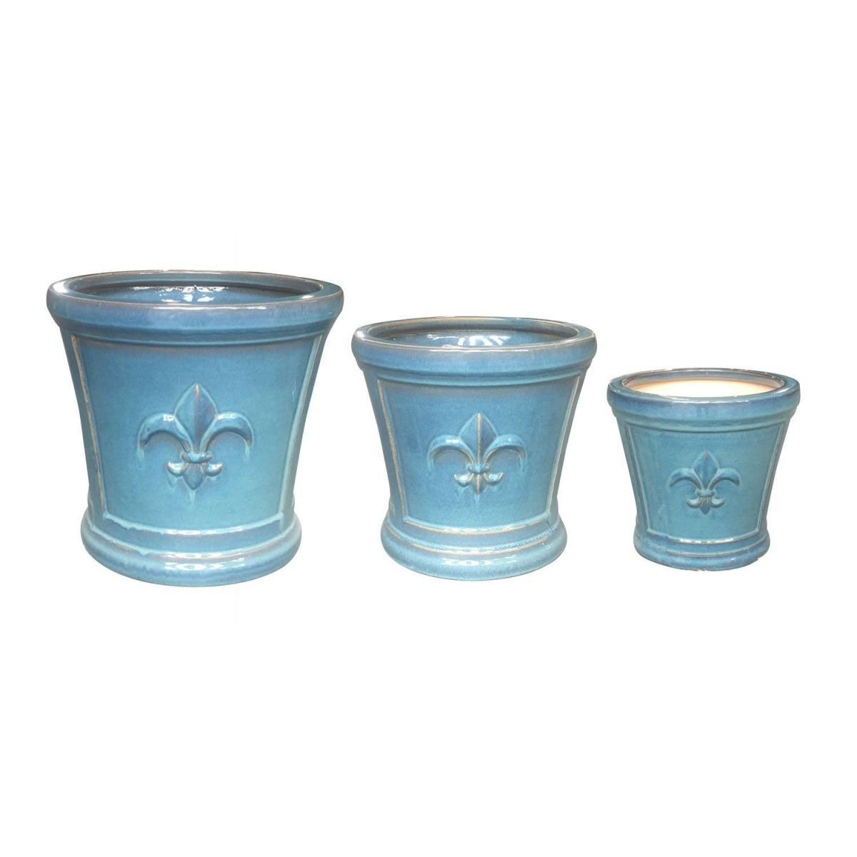 Haveson Pflanztopf Lilie 30 x 30 x 28 cm türkis Bild 2