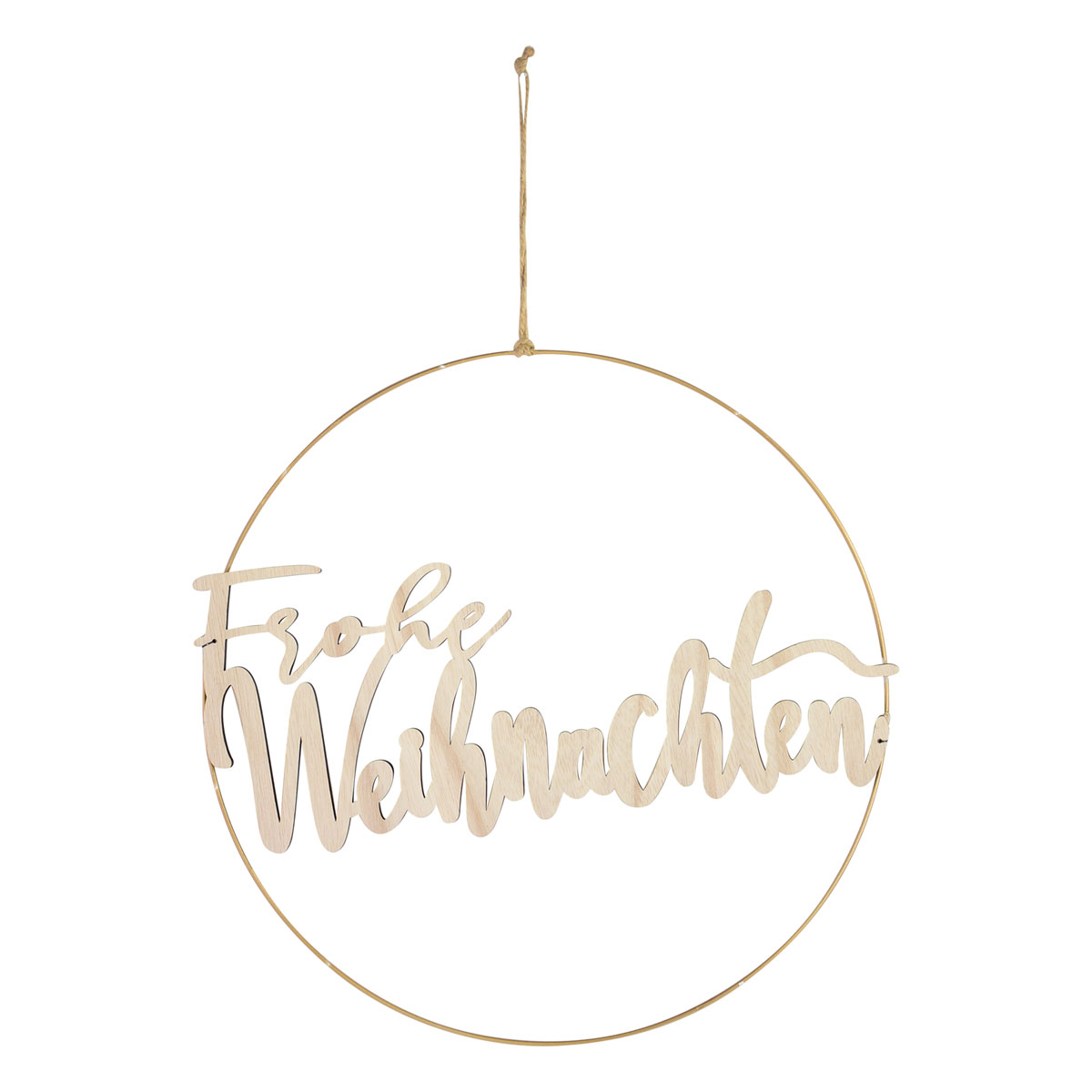 Deko Metallring mit Schrift zum Hängen 40 cm Bild 1