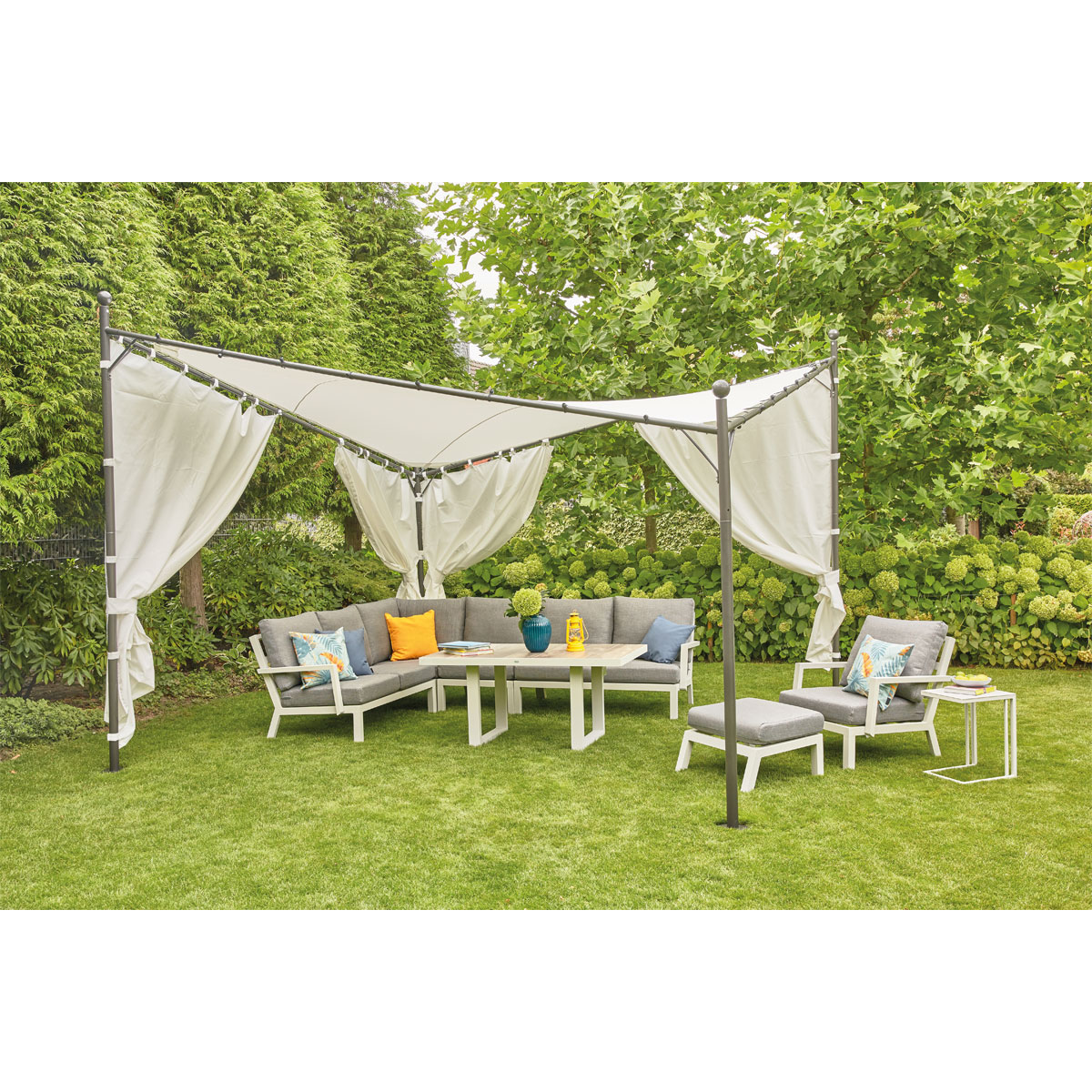 Siena Garden Seitenteile Berlino 400 x 197 cm weiß Bild 1