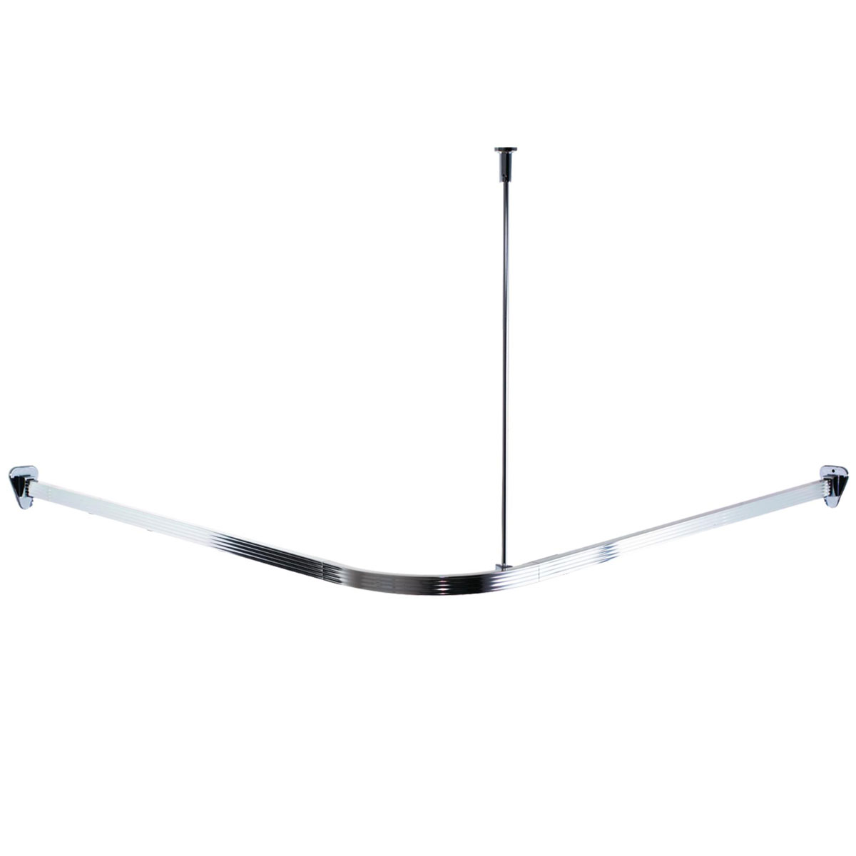 Valblue Universal-Vorhangschiene Bruck, ca. 90x90x90 cm, Farbe: Chromfarben glänzend