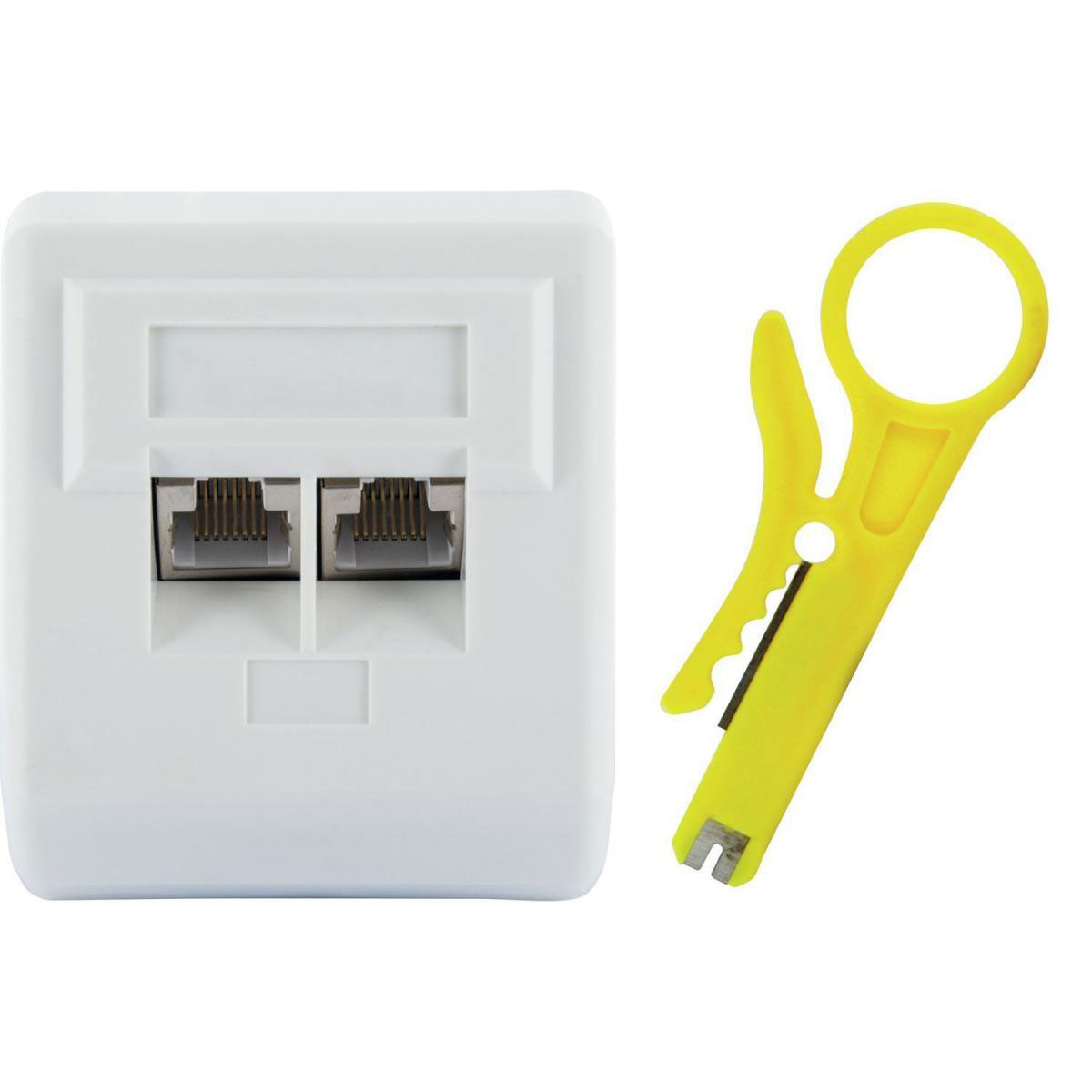 Schwaiger Cat 5 Netzwerk-Anschlussdose 2xRJ45