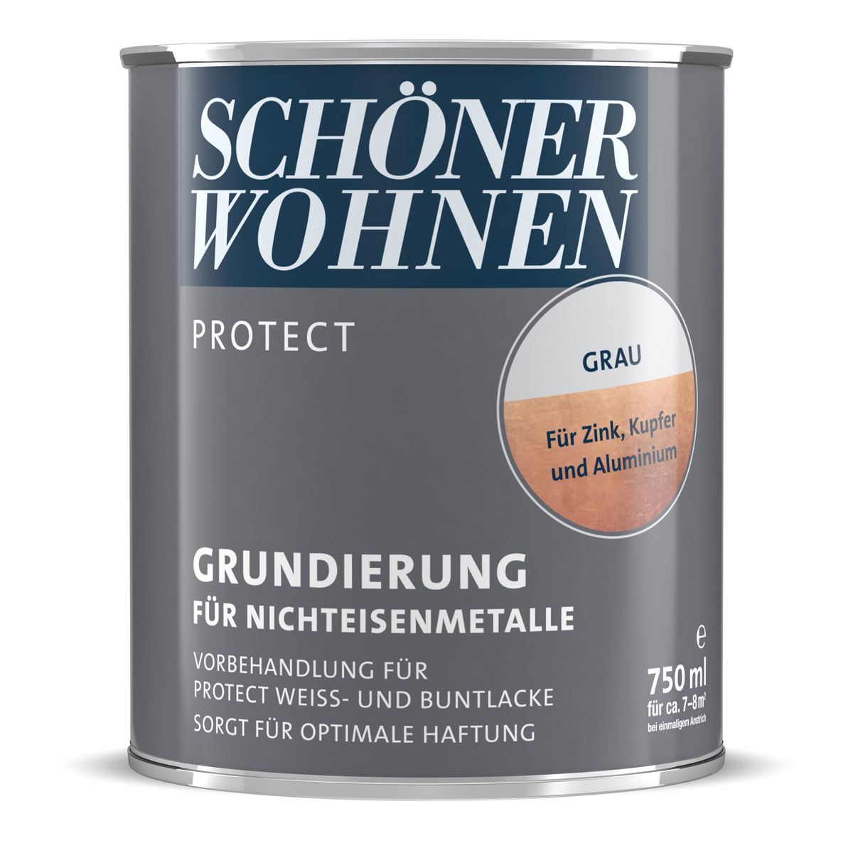 Schöner Wohnen Farbe Grundierung Protect für Nichteisenmetalle grau 750 ml
