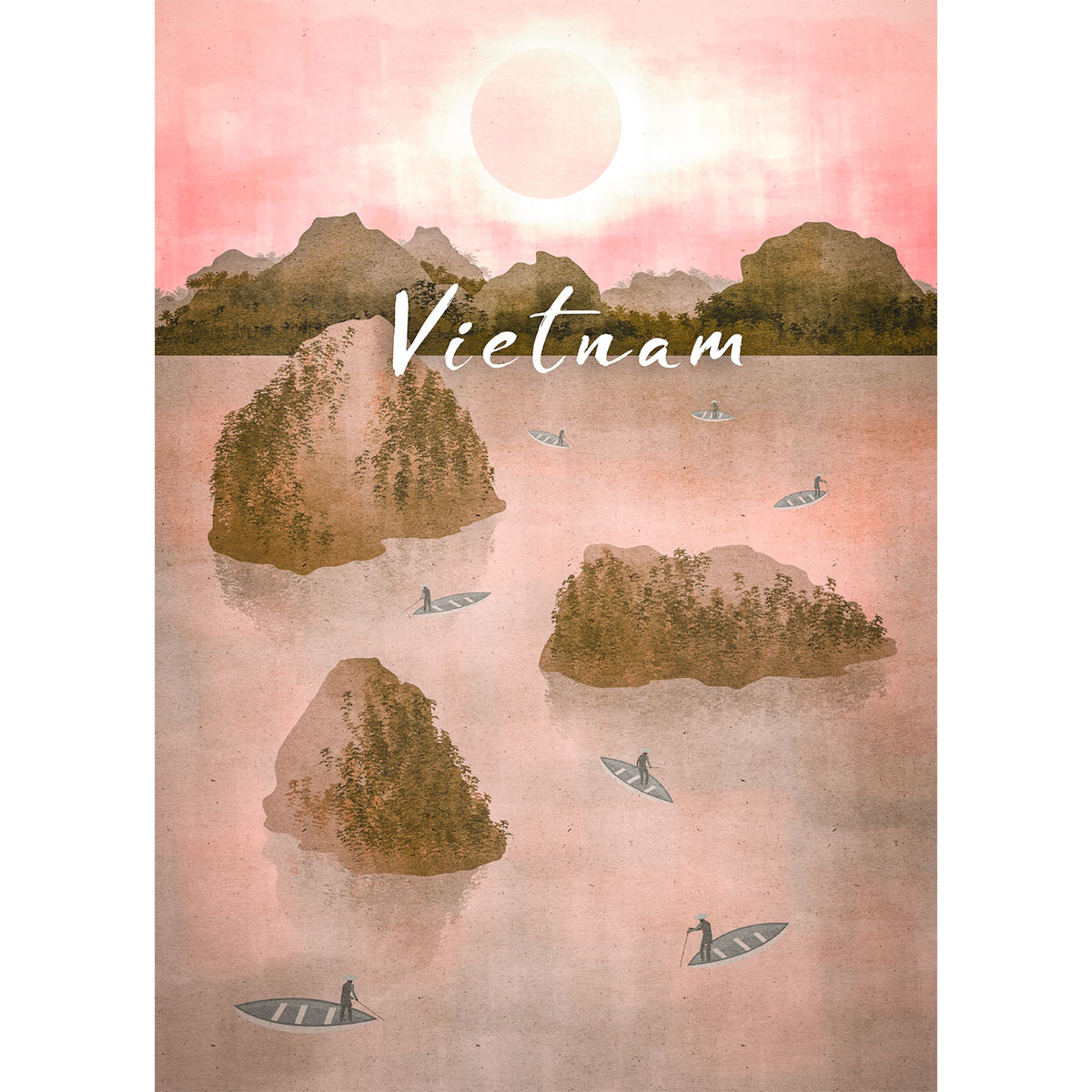 Komar  Wandbild Vintage Travel Vietnam 30x40 cm Bild 2