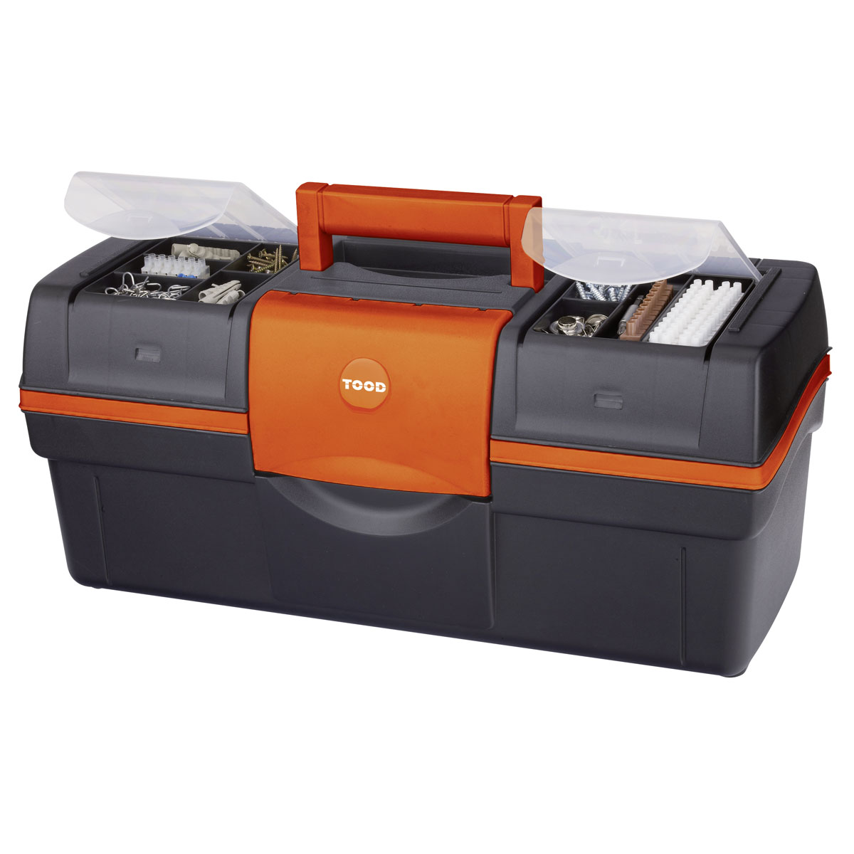 Tood Werkzeugkoffer Magnus Classic 22-33 Plus mit Sortierkästen schwarz-orange